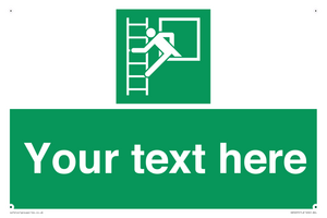 Custom Emergency Escape Ladder Sign